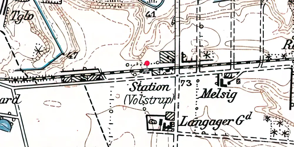Historisk kort over Volstrup Station