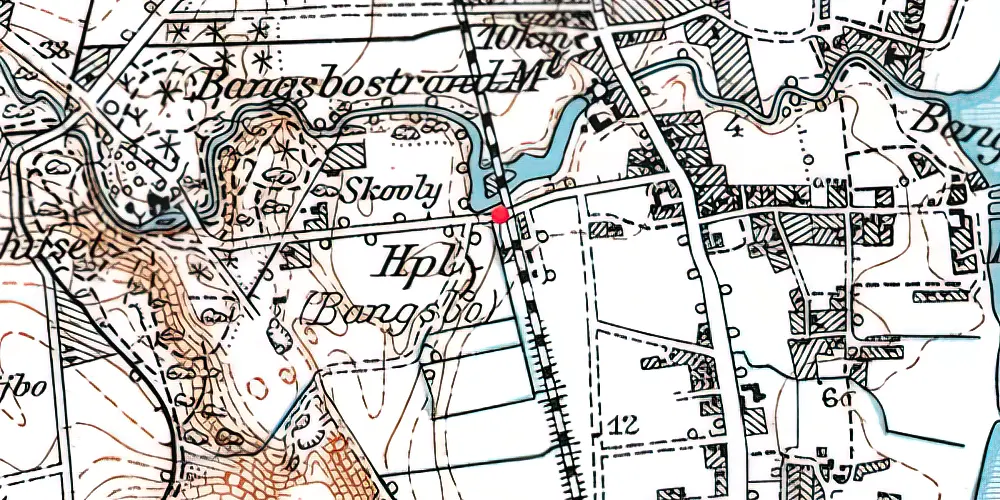 Historisk kort over Bangsbo Billetsalgssted