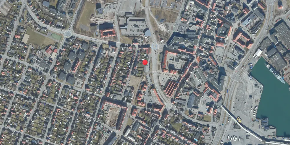 Historisk kort over Frederikshavn Godsbanegård