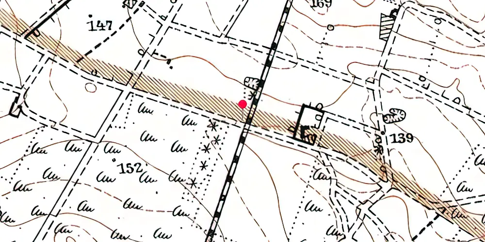 Historisk kort over Risdal Trinbræt 