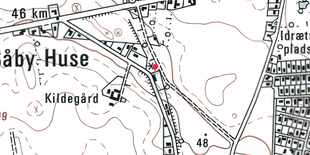 Historisk kort over Kirke Såby Station 