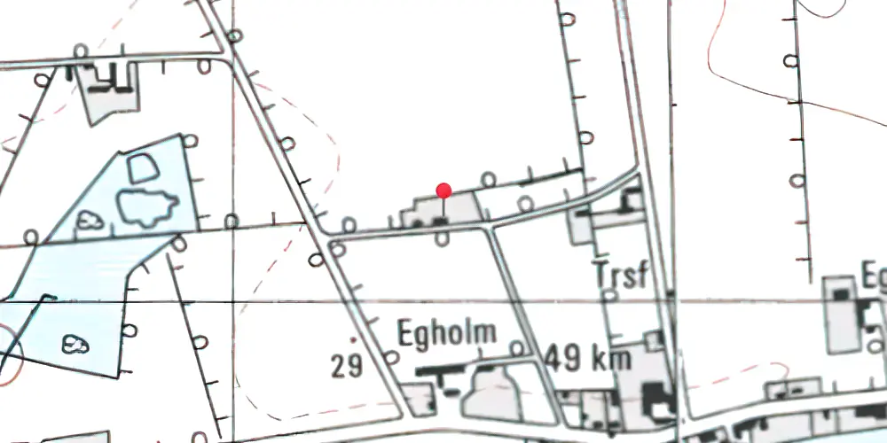 Historisk kort over Eg Station