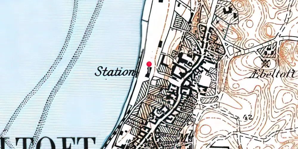 Historisk kort over Ebeltoft Station 