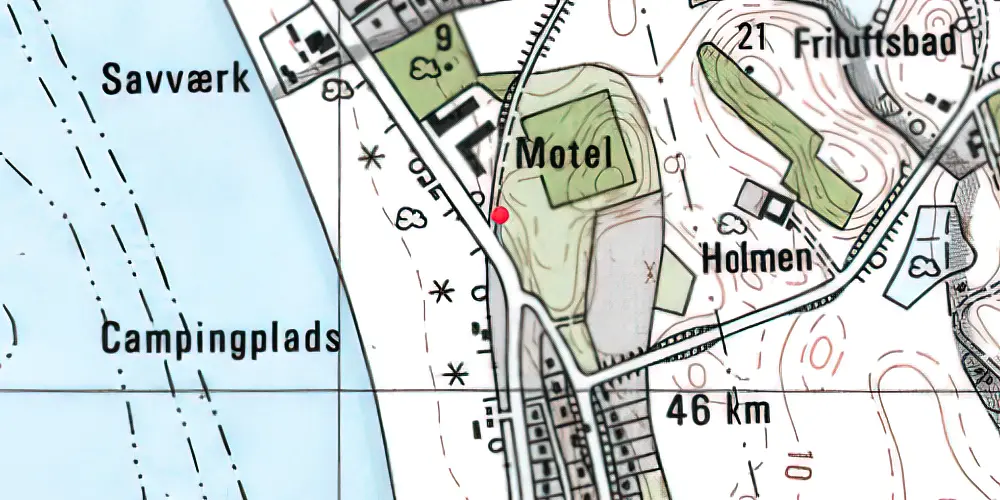 Historisk kort over Vibæk Trinbræt