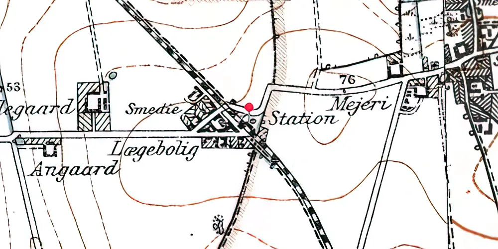 Historisk kort over Boulstrup Station