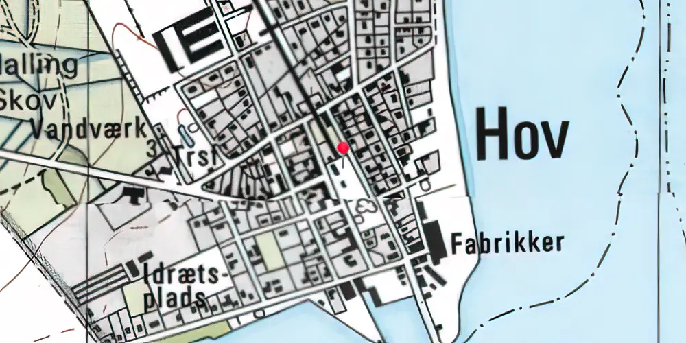 Historisk kort over Hou Station 