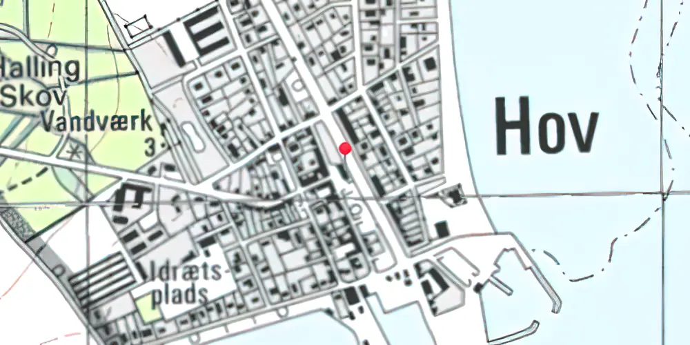 Historisk kort over Hou Station 