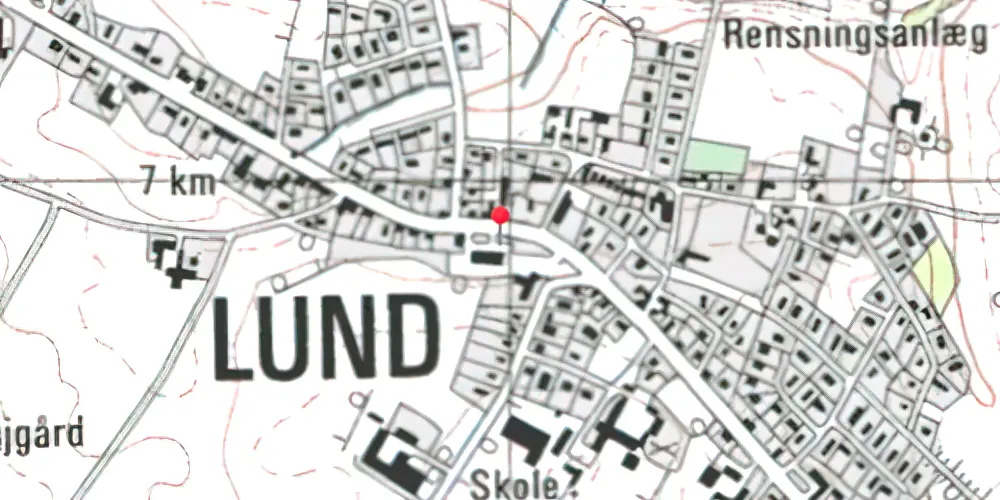 Historisk kort over Lund Station