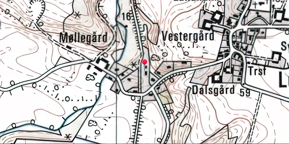 Historisk kort over Lundum Station 
