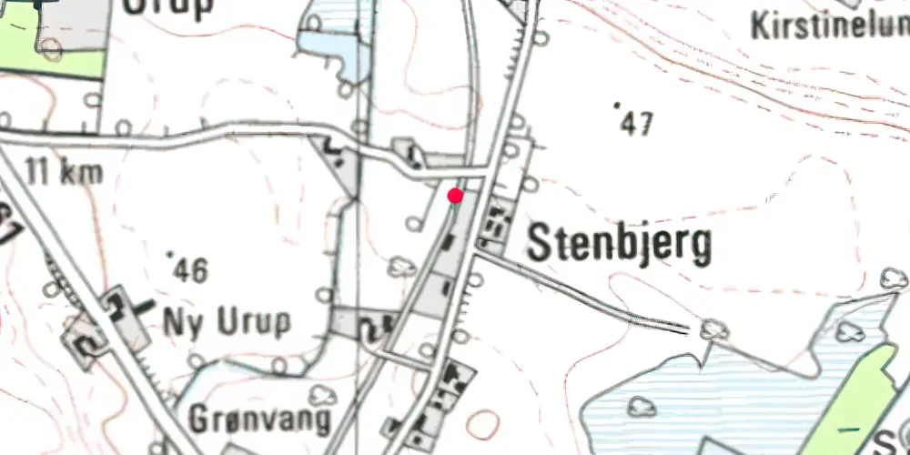 Historisk kort over Stenbjerg Station 
