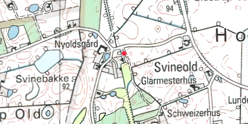 Historisk kort over Oldgård Station 
