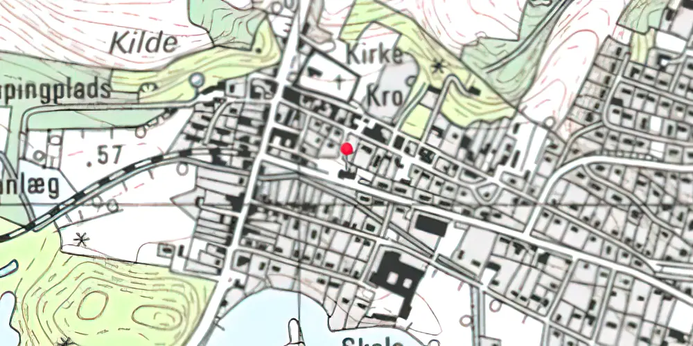 Historisk kort over Bryrup Station
