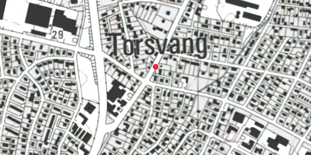 Historisk kort over Thorsvang Trinbræt