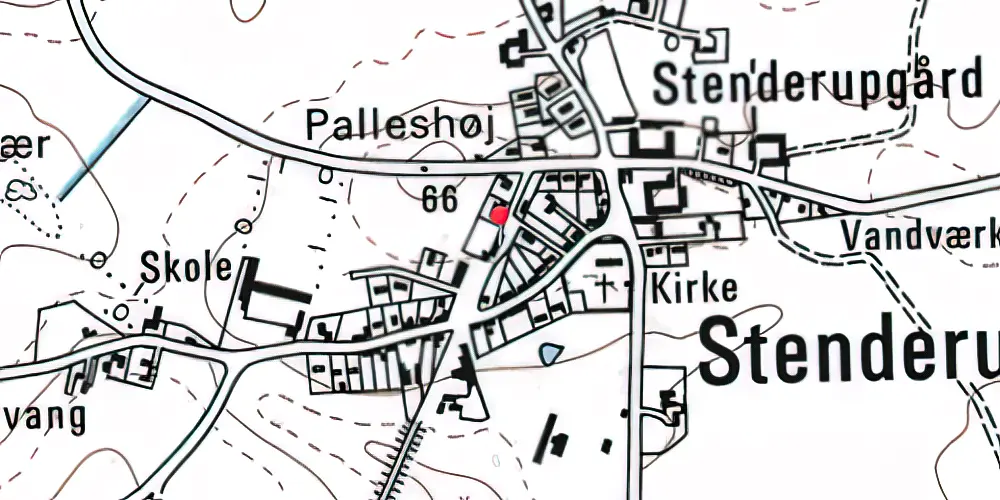 Historisk kort over Stenderup Station