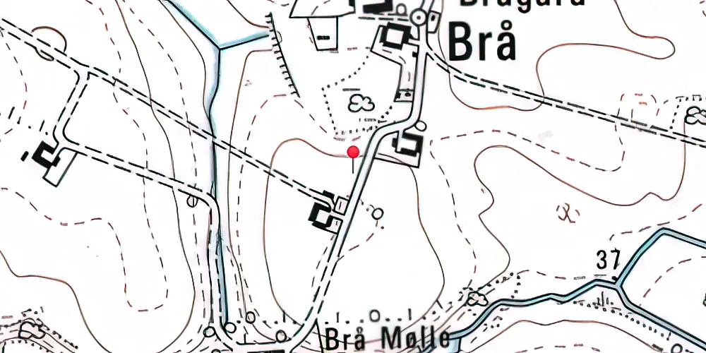 Historisk kort over Brå Trinbræt