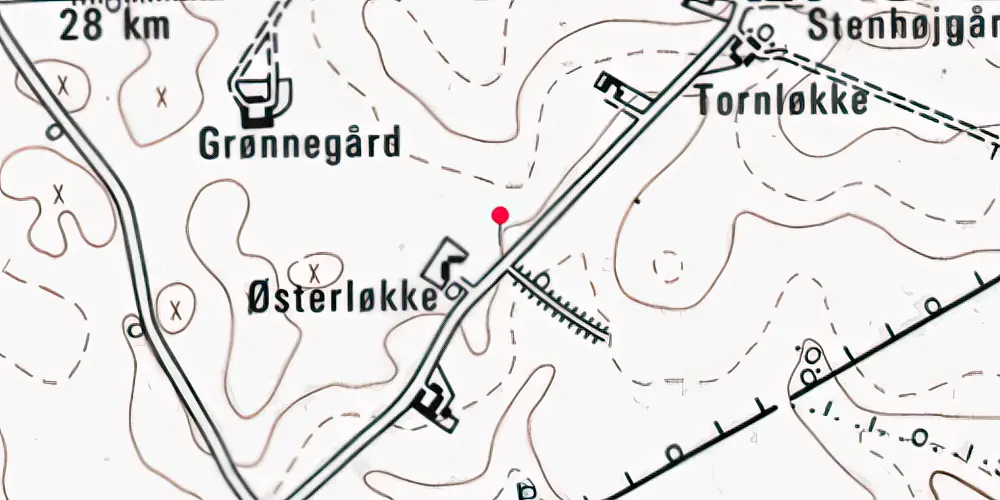 Historisk kort over Gramtange Trinbræt