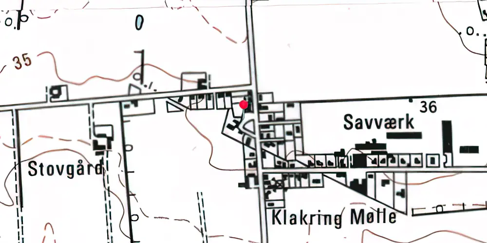 Historisk kort over Klakring Station
