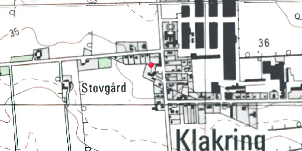 Historisk kort over Klakring Station