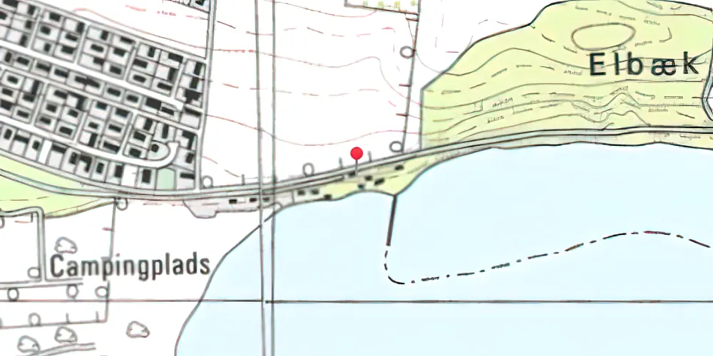 Historisk kort over Strandskov Trinbræt