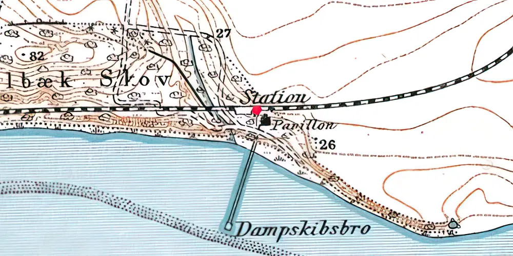 Historisk kort over Elbæk Trinbræt