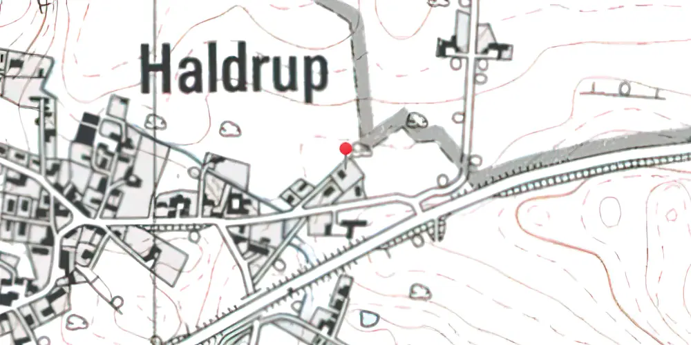 Historisk kort over Haldrup Station 