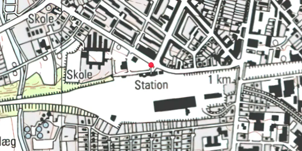 Historisk kort over Ringsted Station 