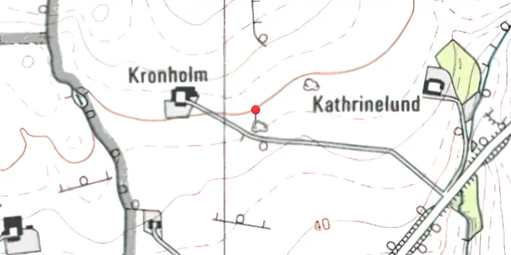 Historisk kort over Kronholm Trinbræt 