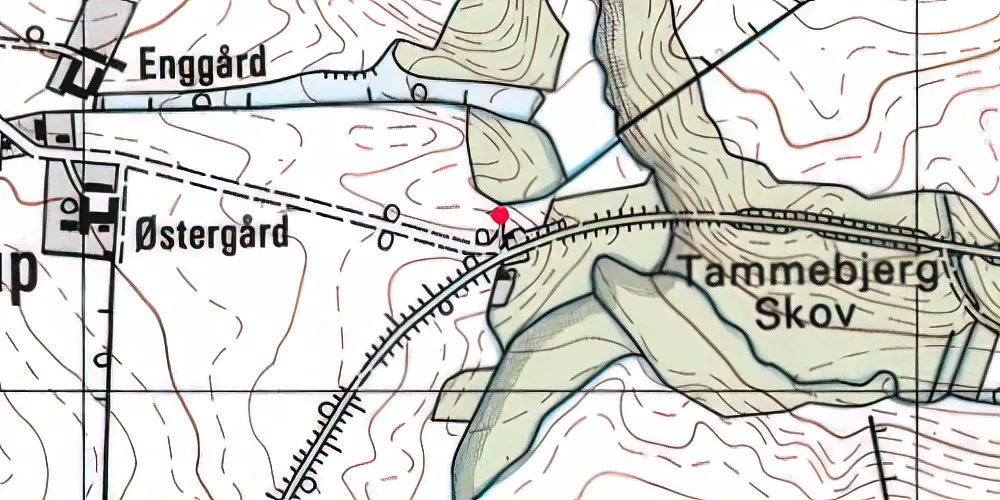 Historisk kort over Oldrup Trinbræt 
