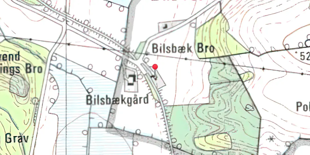 Historisk kort over Bilsbæk Station 
