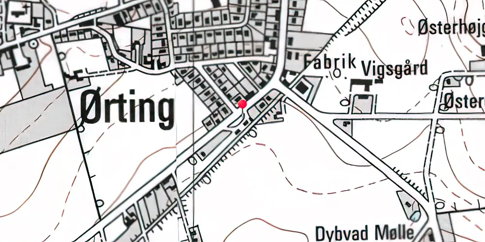 Historisk kort over Ørting Station 