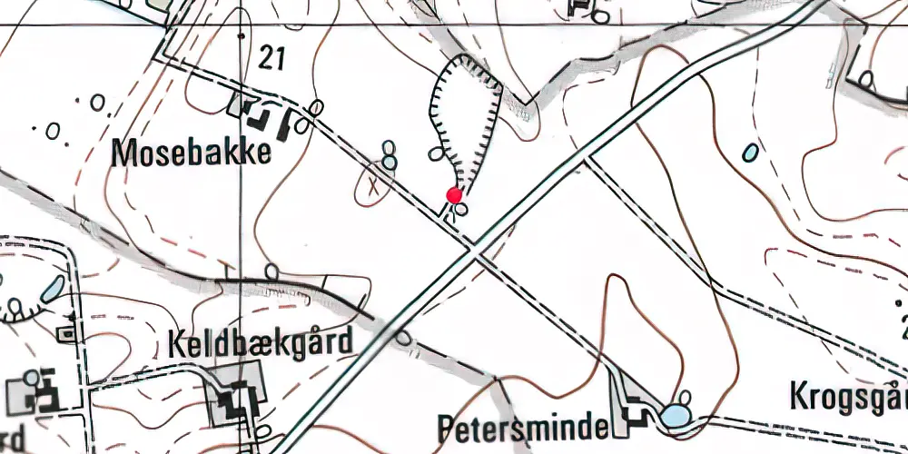 Historisk kort over Smedrupvejen Trinbræt