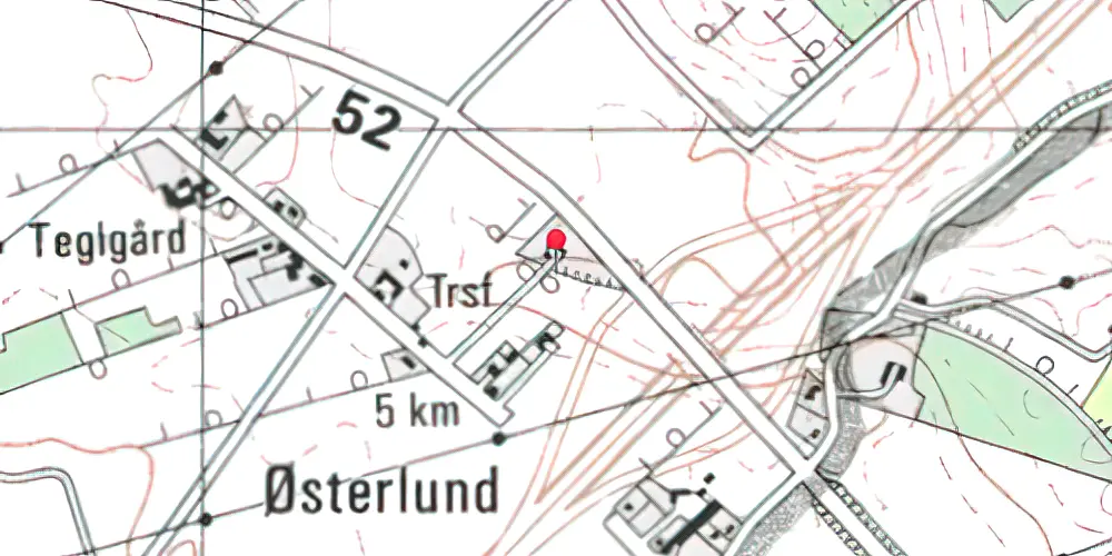 Historisk kort over Lund Mark Trinbræt