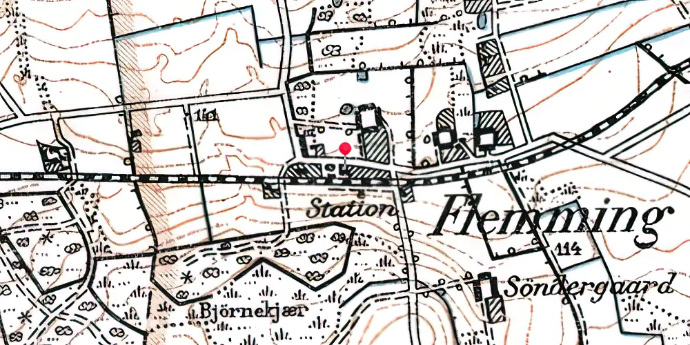 Historisk kort over Flemming Station 