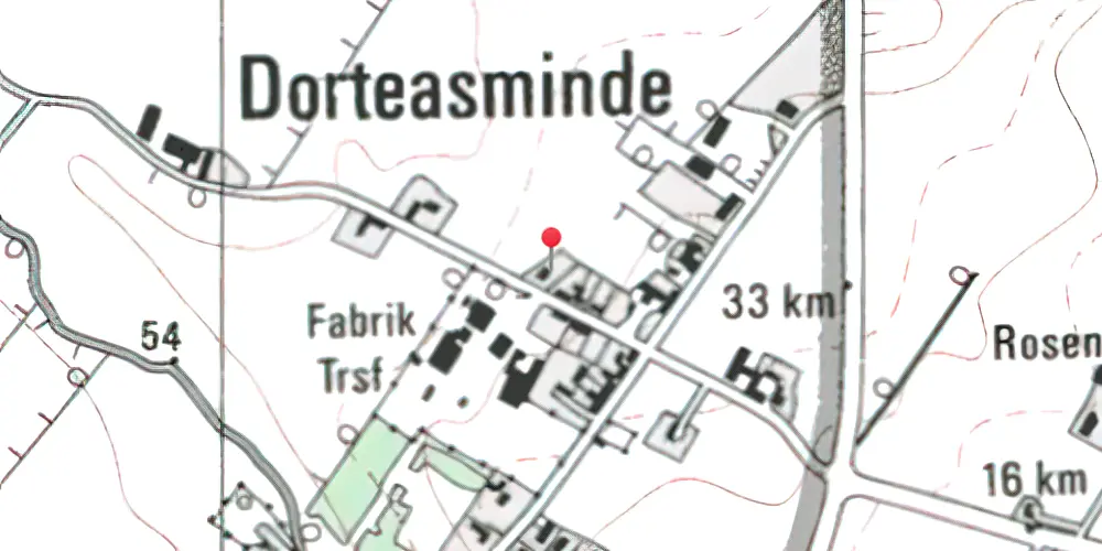 Historisk kort over Dortheasminde Station 