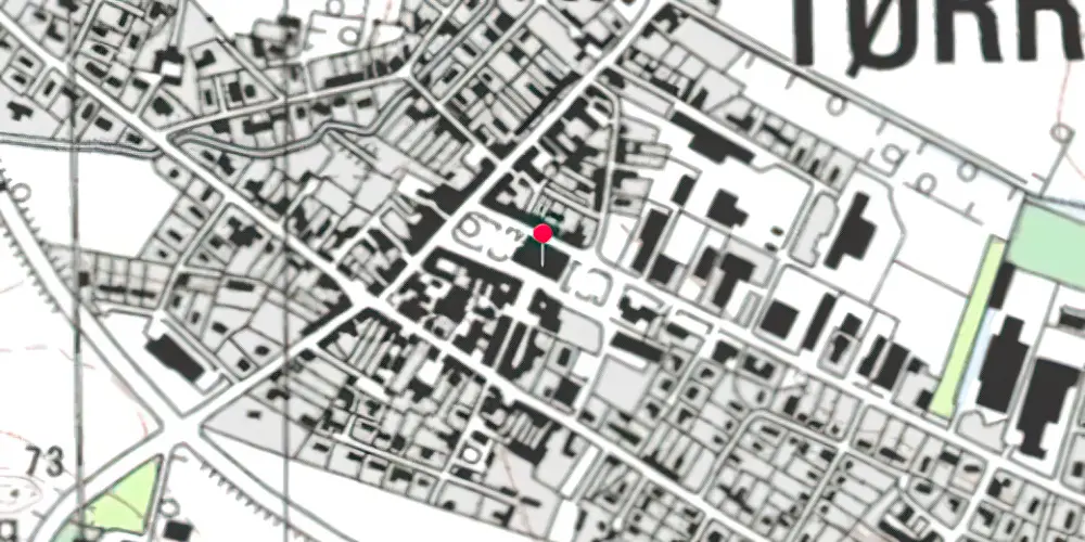 Historisk kort over Tørring Station