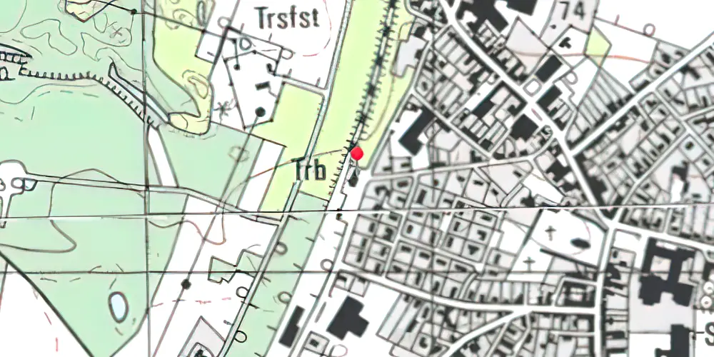 Historisk kort over Thyregod Station 