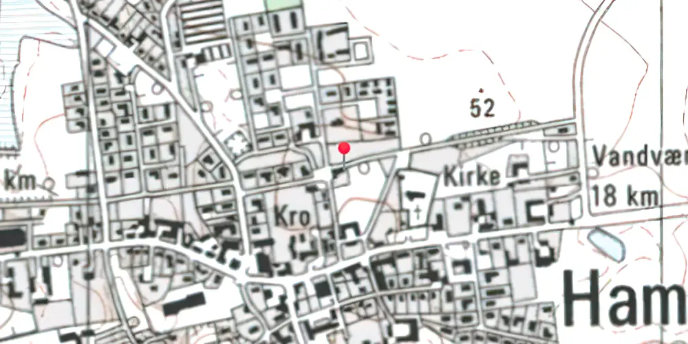 Historisk kort over Hammershøj Station