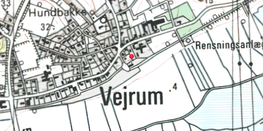 Historisk kort over Vejrumbro Station
