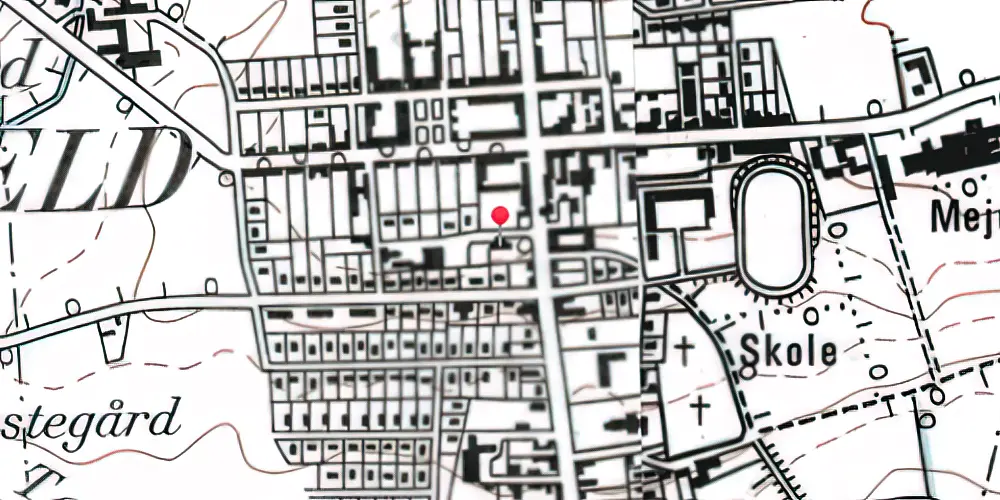 Historisk kort over Christiansfeld Station