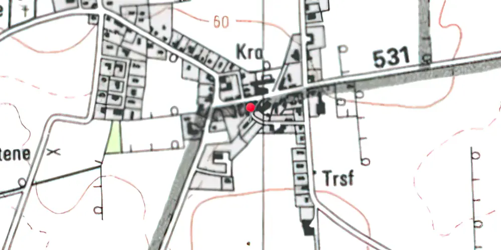 Historisk kort over Dalbyover Station