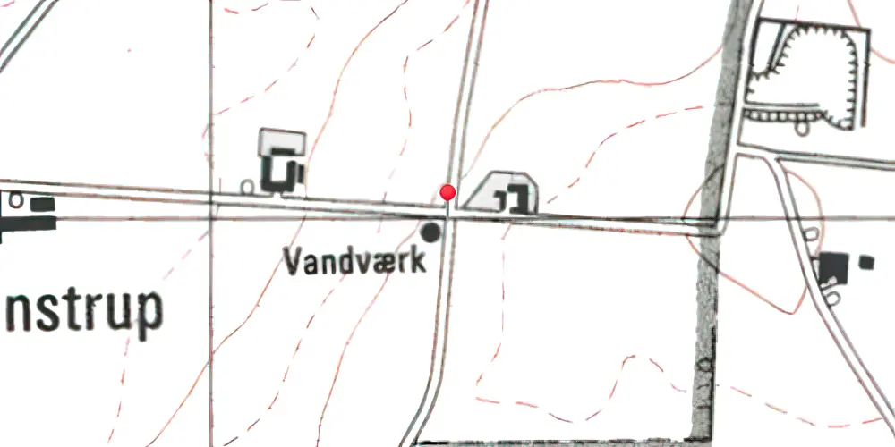 Historisk kort over Vinstrupvejen Trinbræt