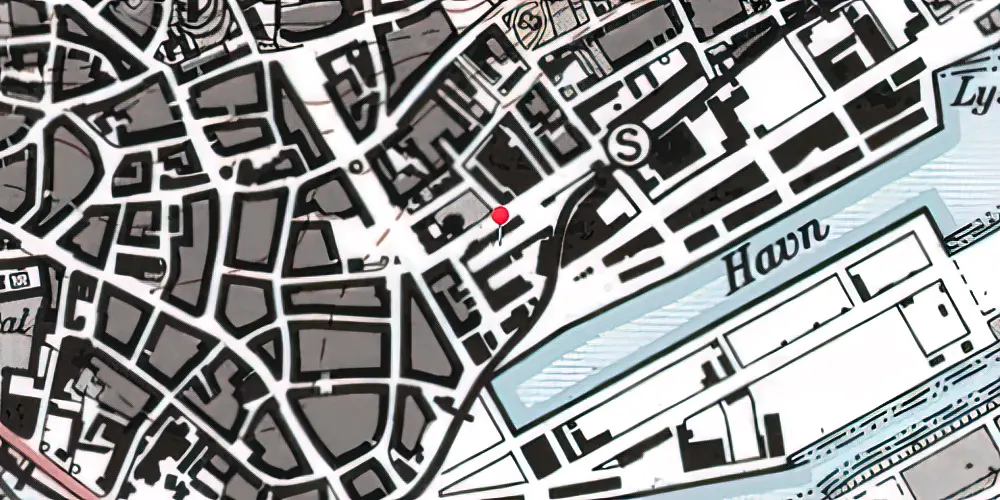 Historisk kort over Hadsundbanegården Station 