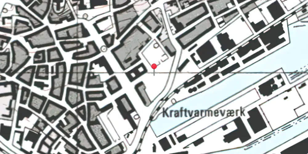 Historisk kort over Hadsundbanegården (Randers) Station