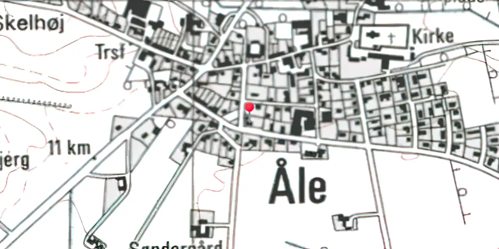 Historisk kort over Åle Station 
