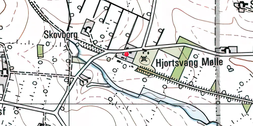 Historisk kort over Hjortsvang Station 