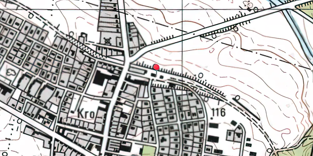 Historisk kort over Nørre Snede Station 