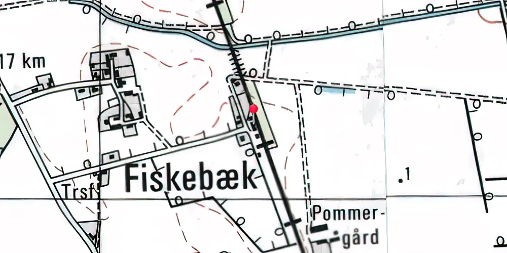 Historisk kort over Fiskebæk Station
