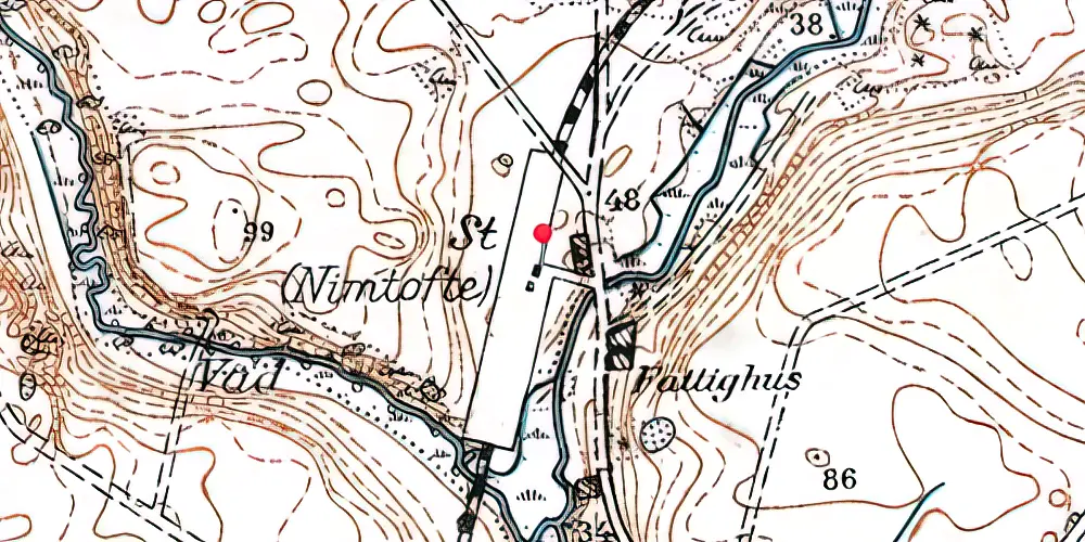 Historisk kort over Nimtofte Station