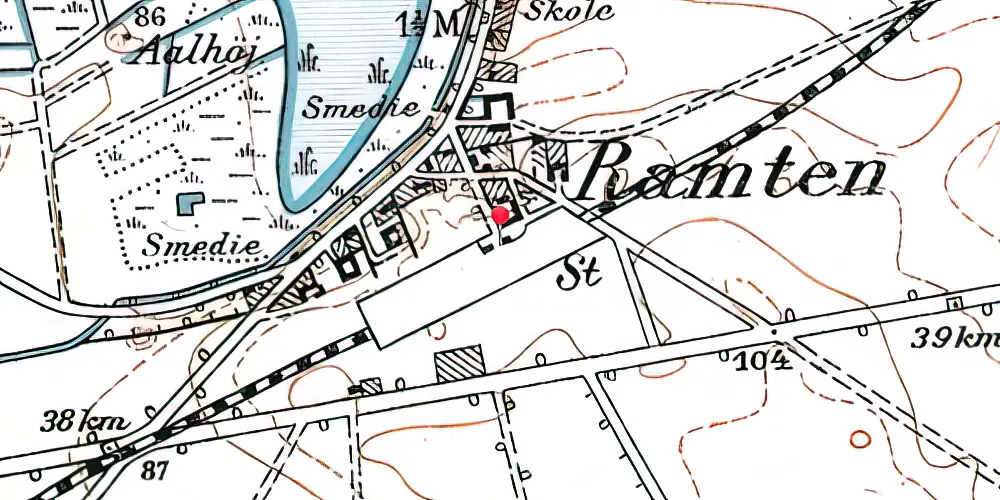 Historisk kort over Ramten Station 