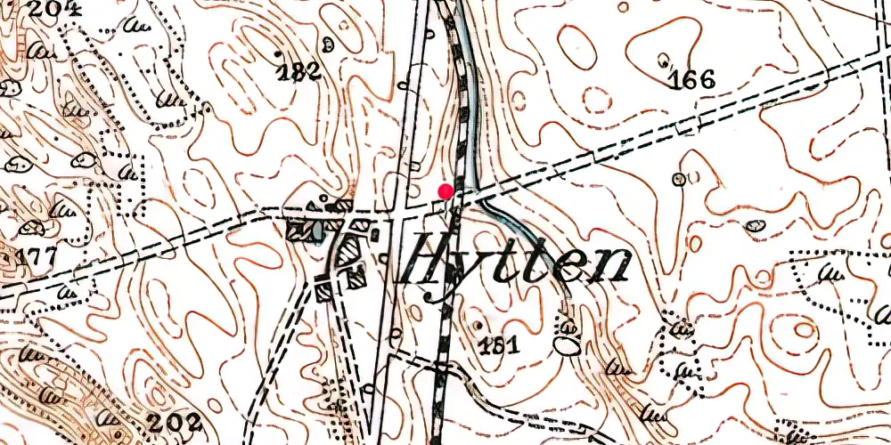 Historisk kort over Hytten Trinbræt